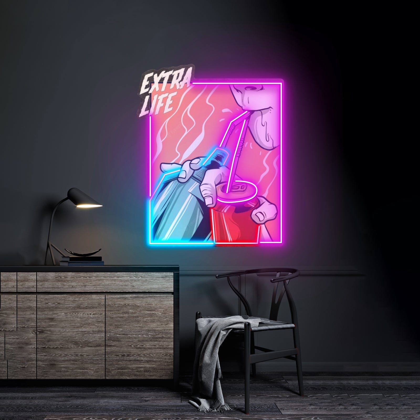 Guy Drinking Alcohol Led Neon Sign Light Custom Led Signs - Shineneon
