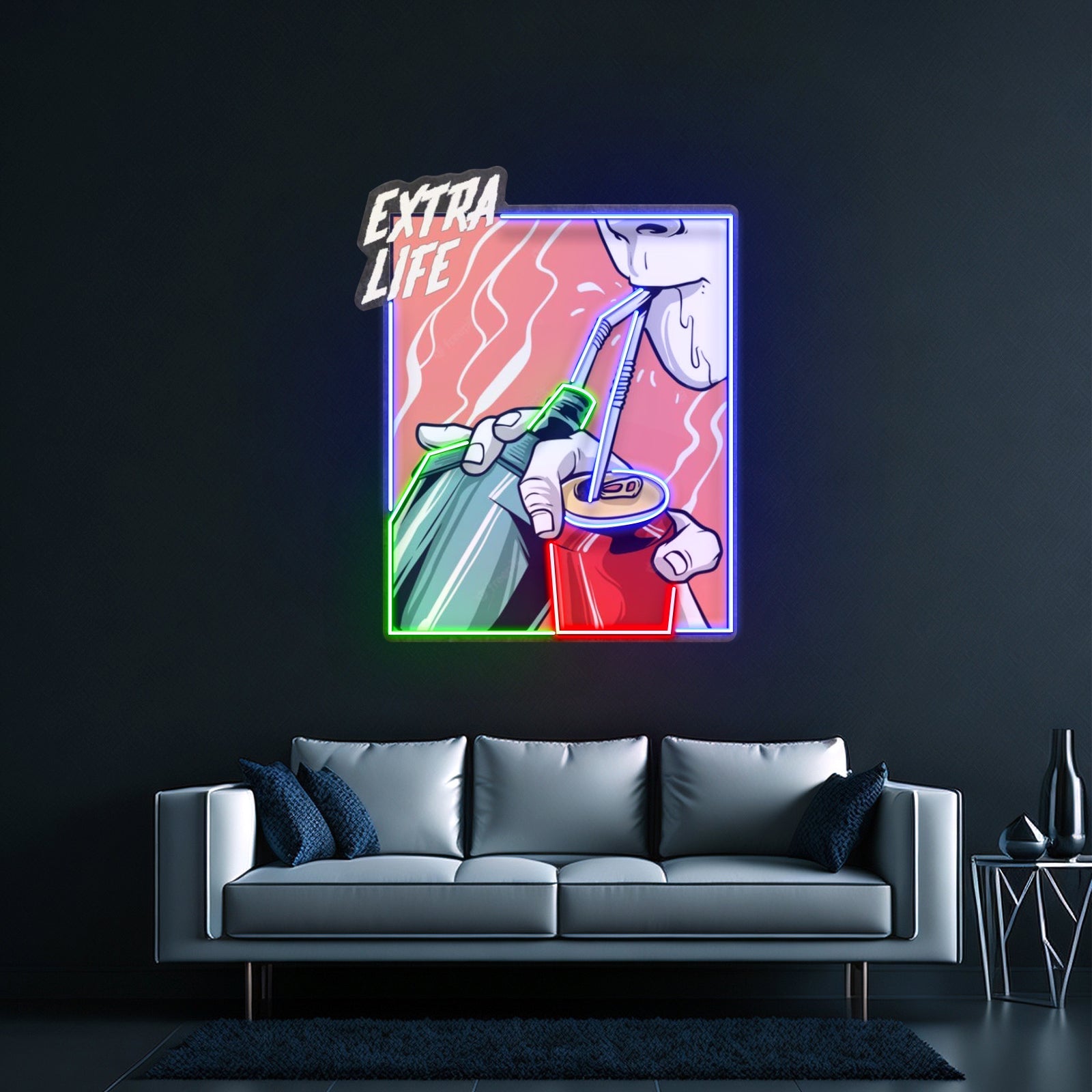 Guy Drinking Alcohol Led Neon Sign Light Custom Led Signs - Shineneon