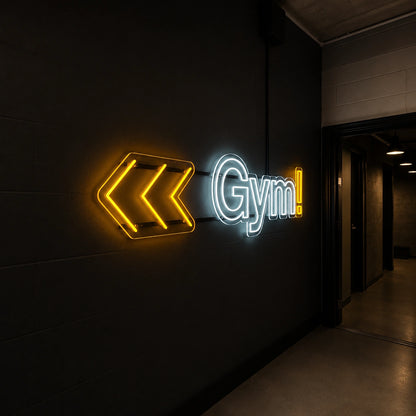 Gym Arrow LED Neon Sign - 01 Original Product Image