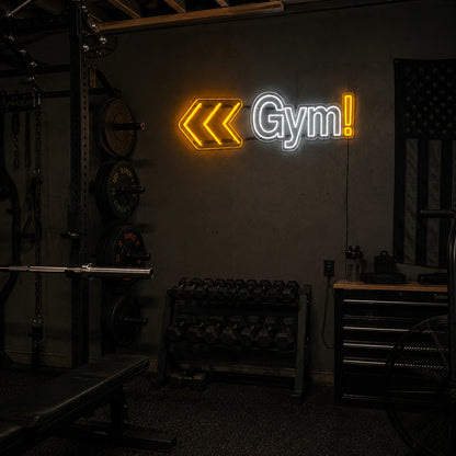 Gym Arrow LED Neon Sign - 03 Real Lifestyle Scene