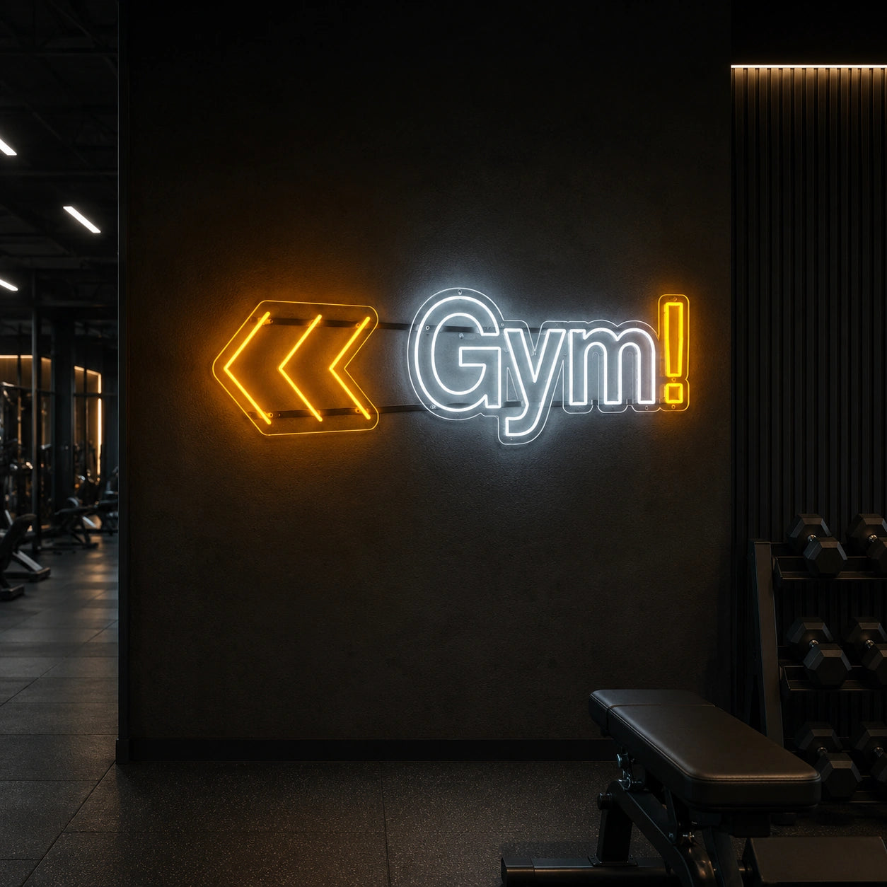 Gym Arrow LED Neon Sign - 04 Size Image