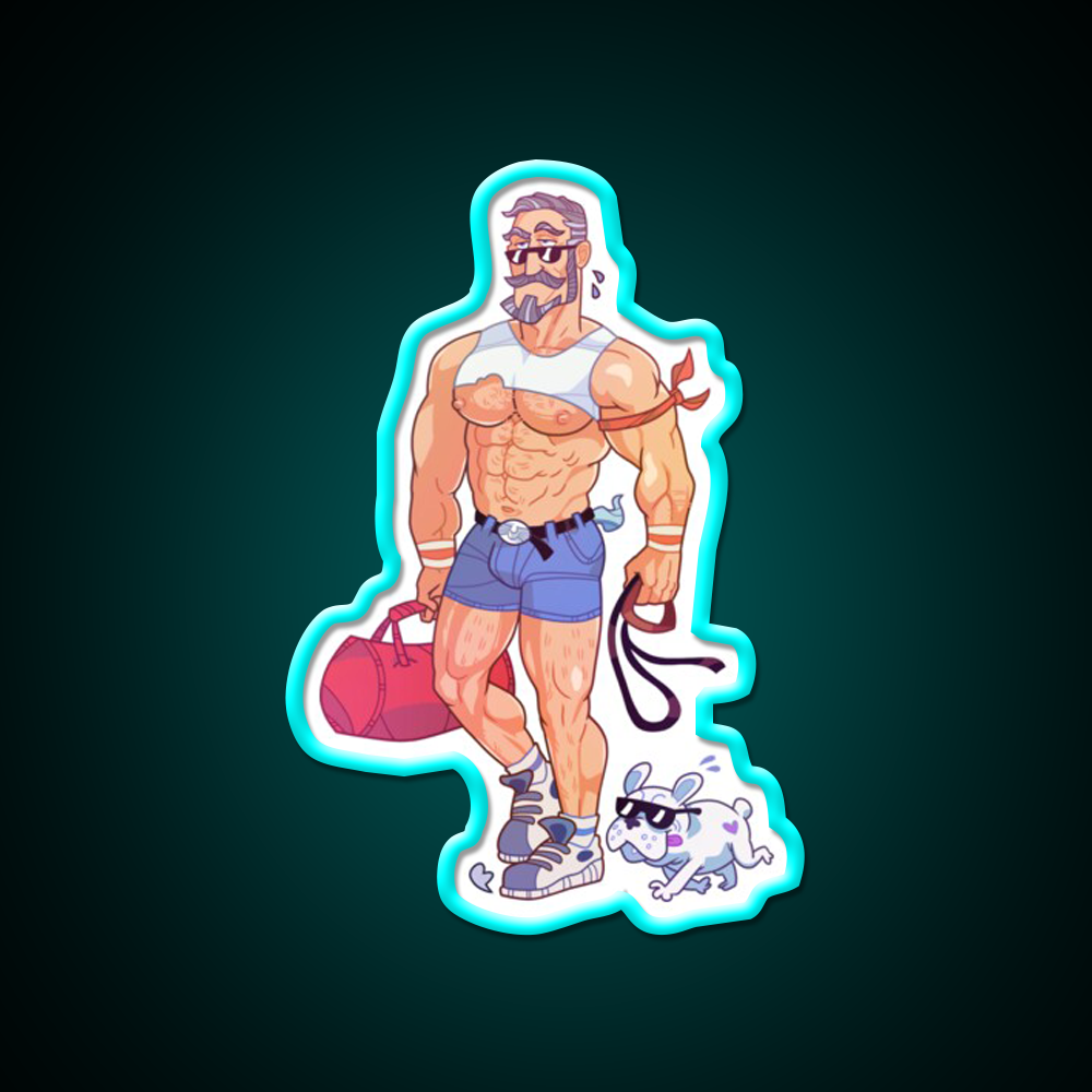 Gym Dad Gym Fitness Led Neon Sign Rgb Color