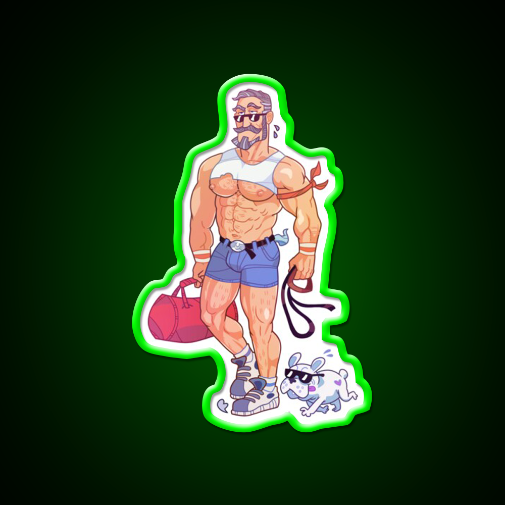 Gym Dad Gym Fitness Led Neon Sign Rgb Color