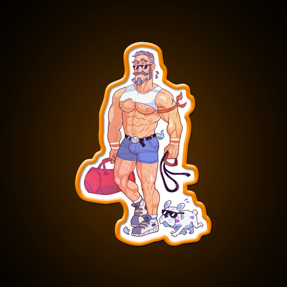 Gym Dad Gym Fitness Led Neon Sign Rgb Color