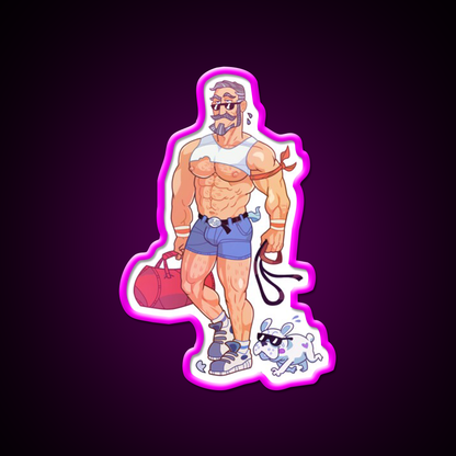 Gym Dad Gym Fitness Led Neon Sign Rgb Color