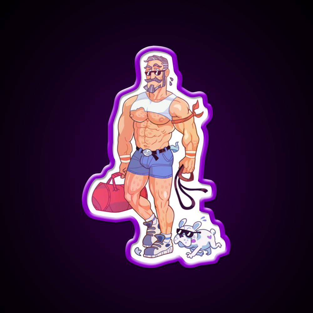 Gym Dad Gym Fitness Led Neon Sign Rgb Color