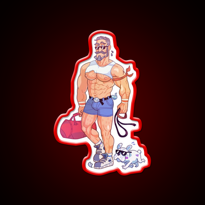 Gym Dad Gym Fitness Led Neon Sign Rgb Color