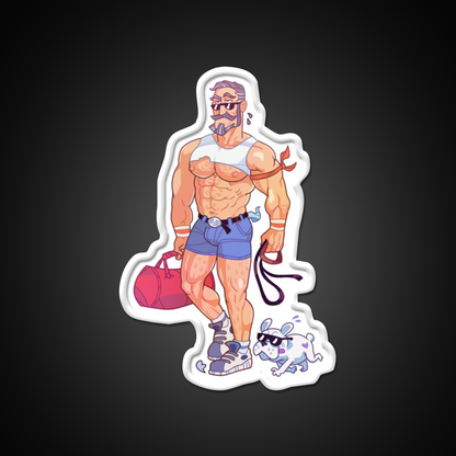 Gym Dad Gym Fitness Led Neon Sign Rgb Color