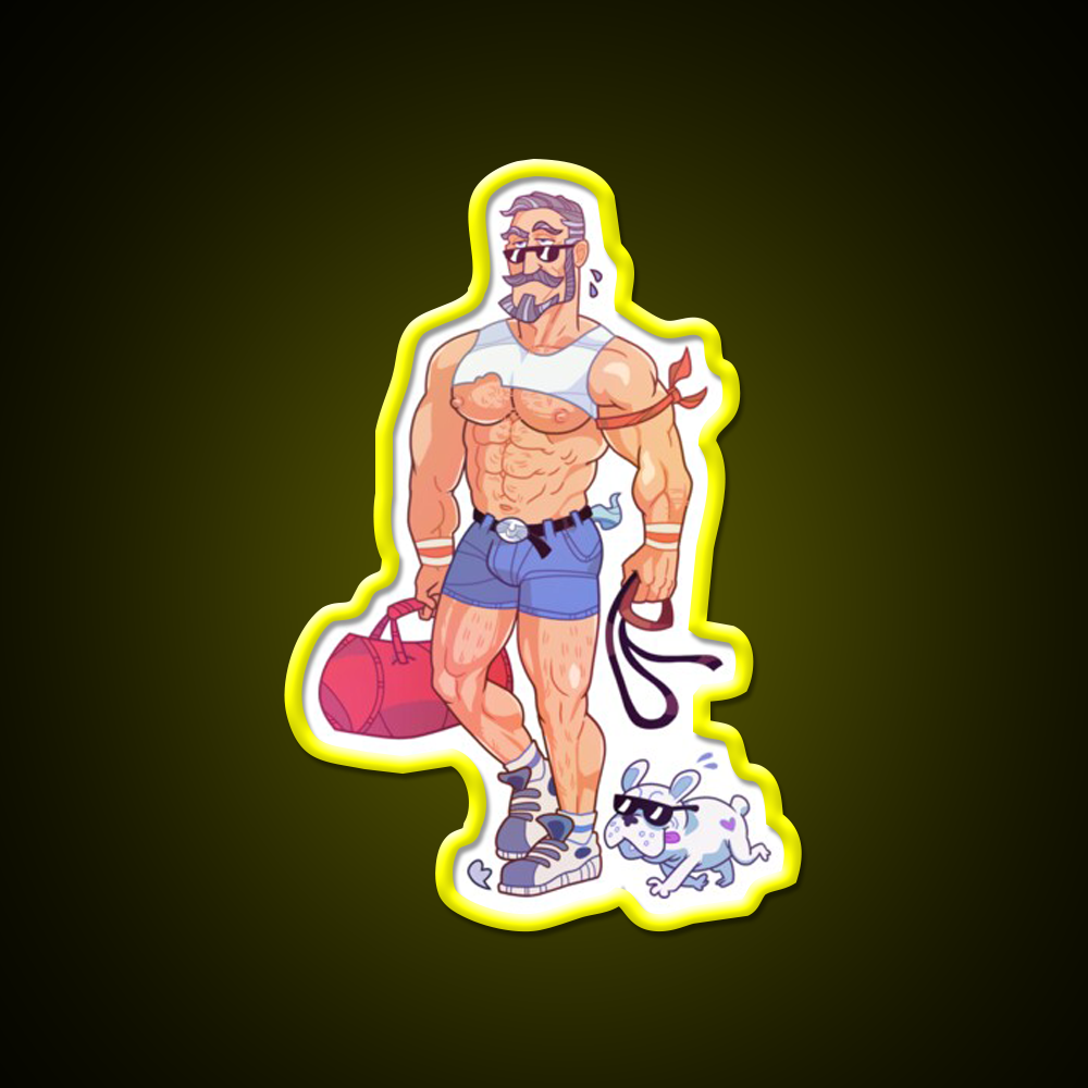 Gym Dad Gym Fitness Led Neon Sign Rgb Color