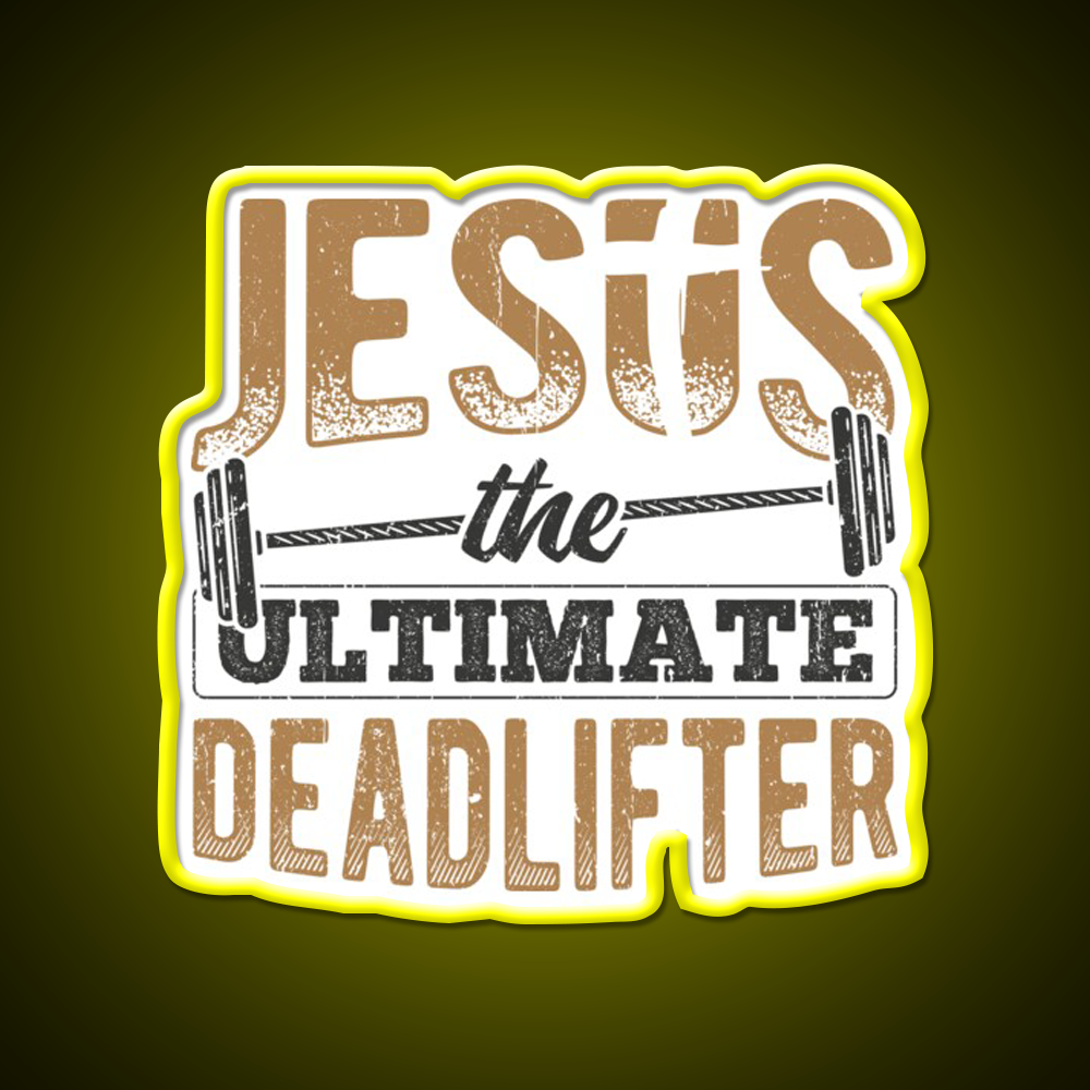 Gym Fitness Enthusiasts Dumbbell Pastor Lord Gym Fitness Led Neon Sign Rgb Color