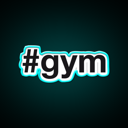 Gym Fitness Hashtag Gym Fitness Led Neon Sign Rgb Color