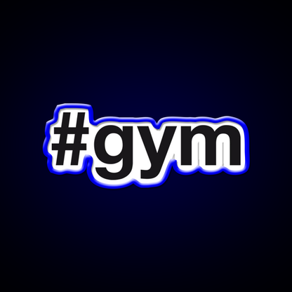 Gym Fitness Hashtag Gym Fitness Led Neon Sign Rgb Color