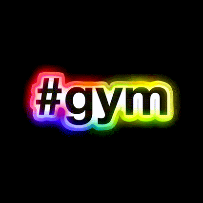 Gym Fitness Hashtag Gym Fitness Led Neon Sign Rgb Color