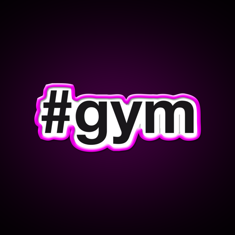 Gym Fitness Hashtag Gym Fitness Led Neon Sign Rgb Color