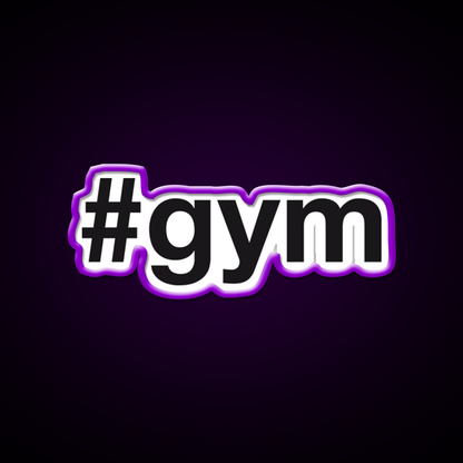 Gym Fitness Hashtag Gym Fitness Led Neon Sign Rgb Color