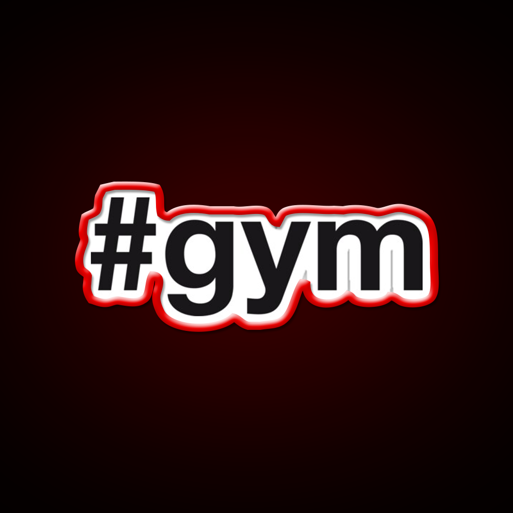 Gym Fitness Hashtag Gym Fitness Led Neon Sign Rgb Color