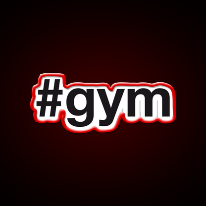 Gym Fitness Hashtag Gym Fitness Led Neon Sign Rgb Color
