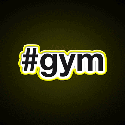 Gym Fitness Hashtag Gym Fitness Led Neon Sign Rgb Color