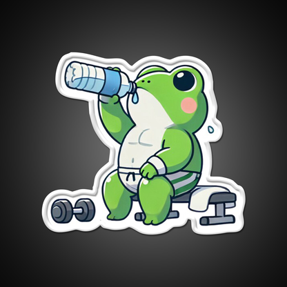 Gym Frog Post Workout Hydration Gym Fitness Led Neon Sign Rgb Color