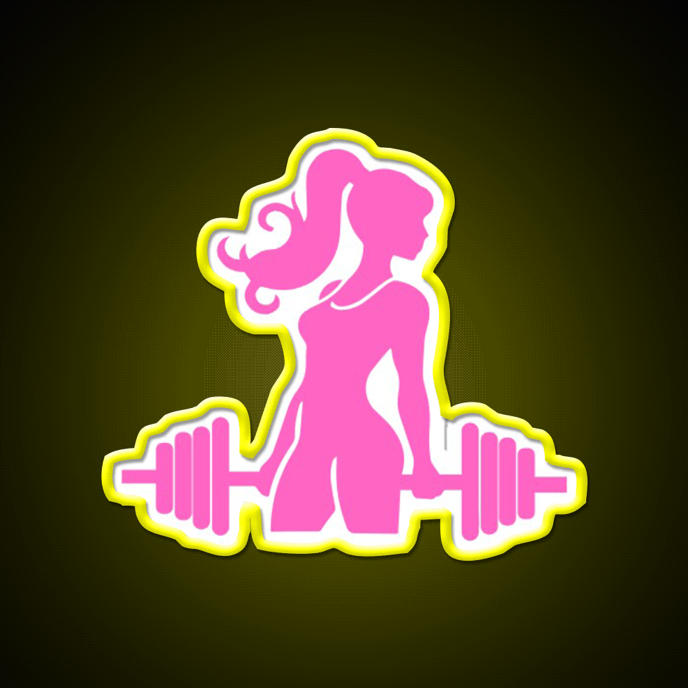 Gym Girl Gym Fitness Led Neon Sign Rgb Color