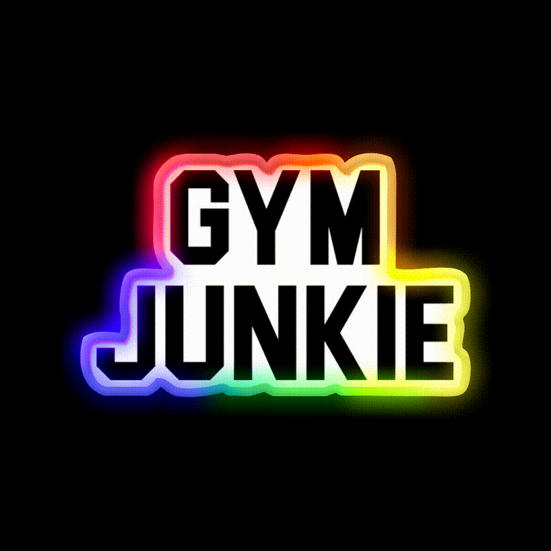 Gym Junkie Gym Fitness Led Neon Sign Rgb Color