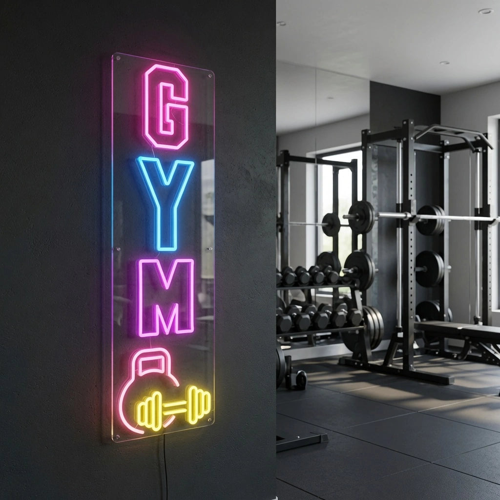 Gym LED Neon Sign Wall Neon Sign - 03 Real Lifestyle Scene