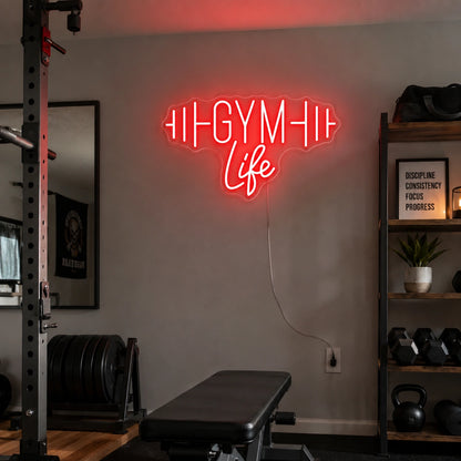 Gym Life Wall Neon Sign LED Neon Sign real lifestyle scene