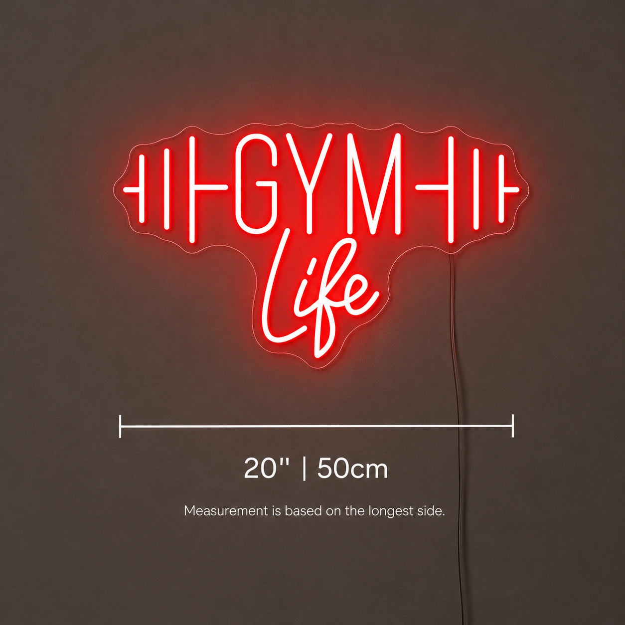 Gym Life Wall Neon Sign LED Neon Sign size image