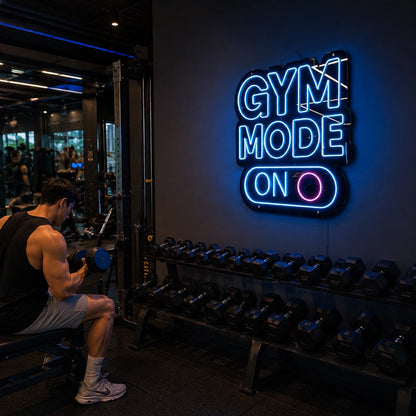Gym Mode LED Neon Sign - 03 Real Lifestyle Scene