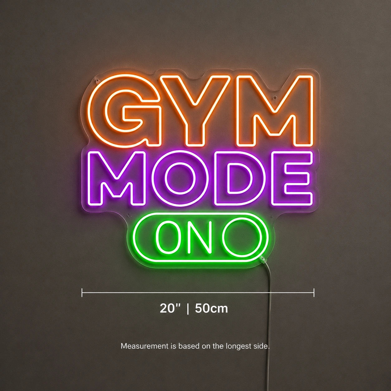 Gym Mode On Neon Sign LED Neon Sign size image