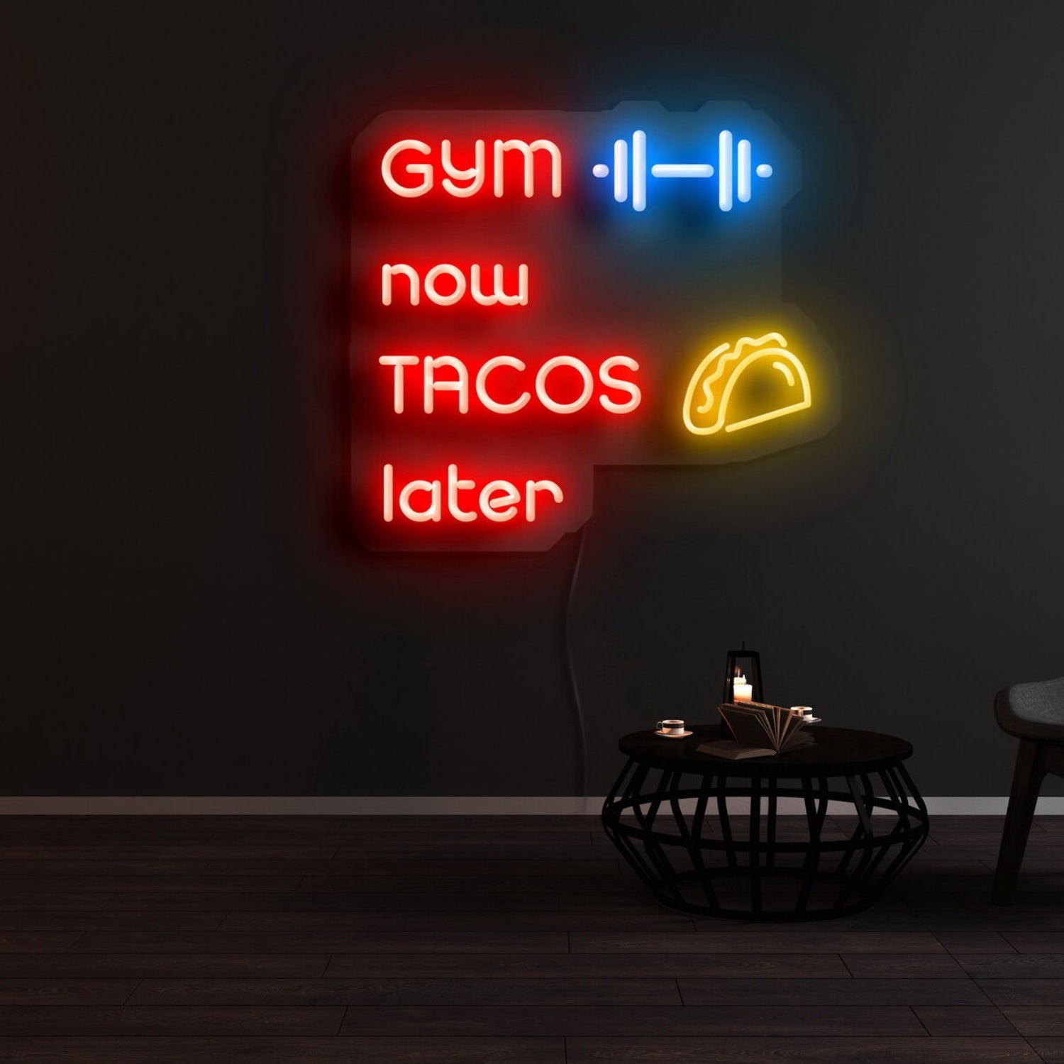 Gym Now Tacos Later Led Neon Sign | Shineneon