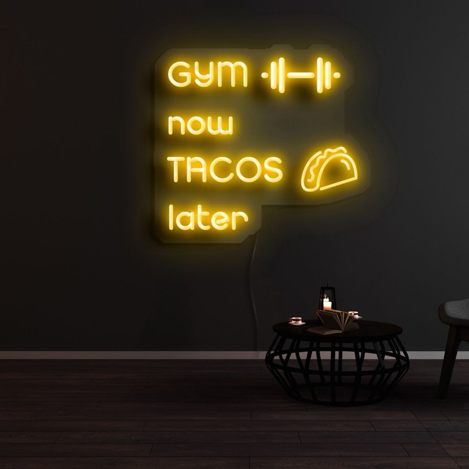 Gym Now Tacos Later Led Neon Sign | Shineneon