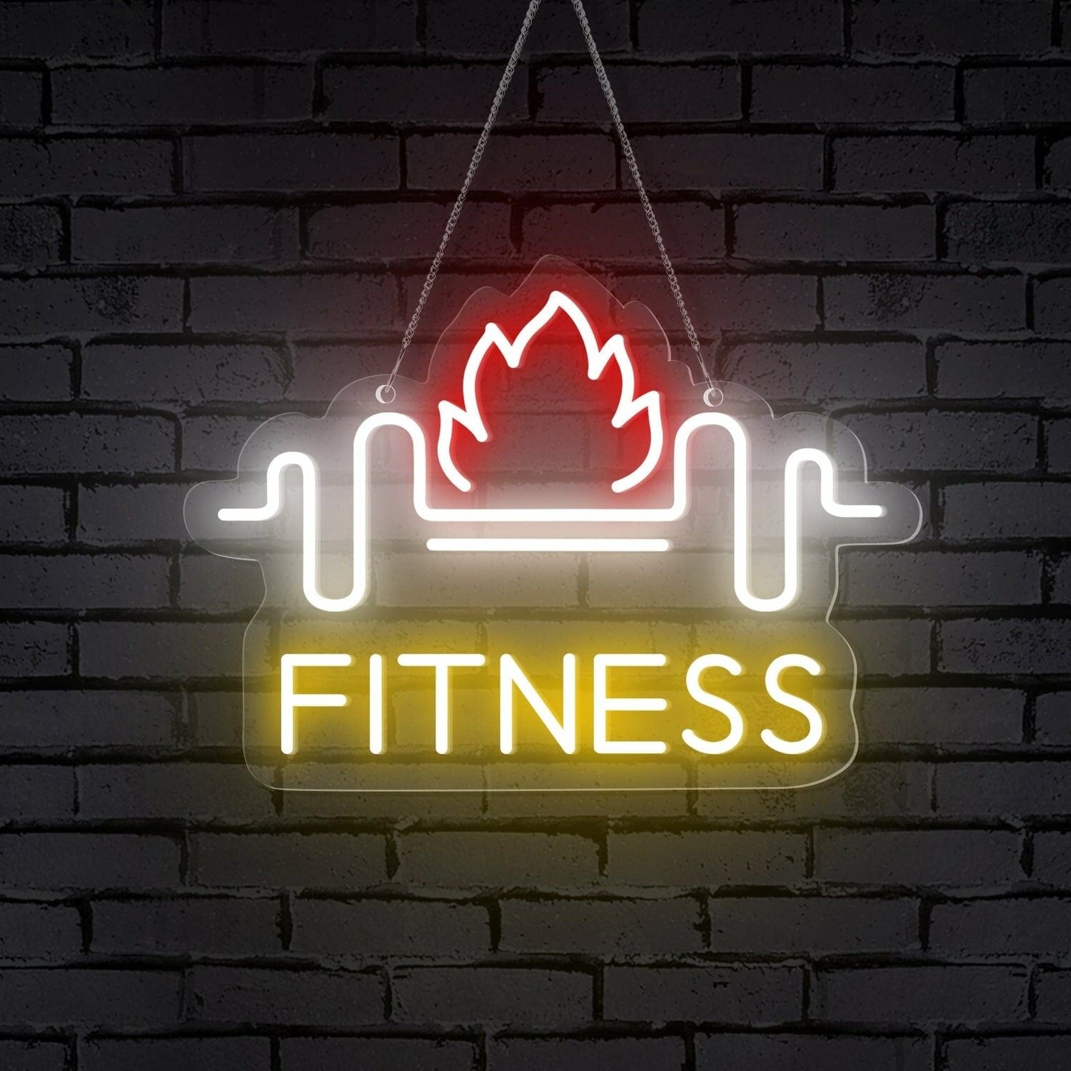 Gym Office Or Sport The Fitness Word Barbell Led Neon Sign | Shineneon