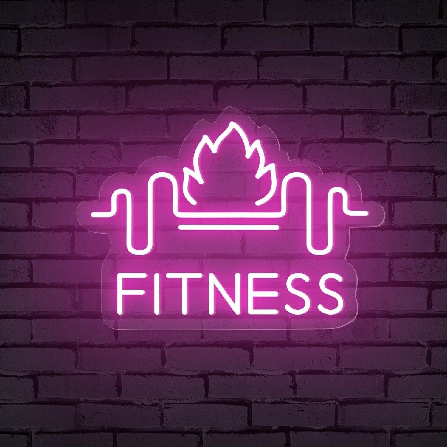 Gym Office Or Sport The Fitness Word Barbell Led Neon Sign | Shineneon