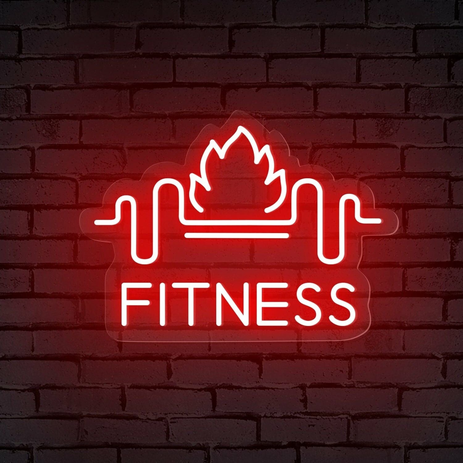 Gym Office Or Sport The Fitness Word Barbell Led Neon Sign | Shineneon