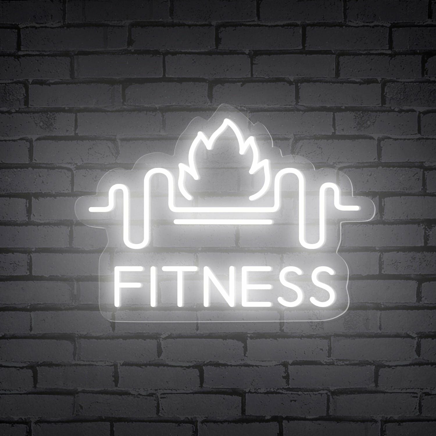 Gym Office Or Sport The Fitness Word Barbell Led Neon Sign | Shineneon