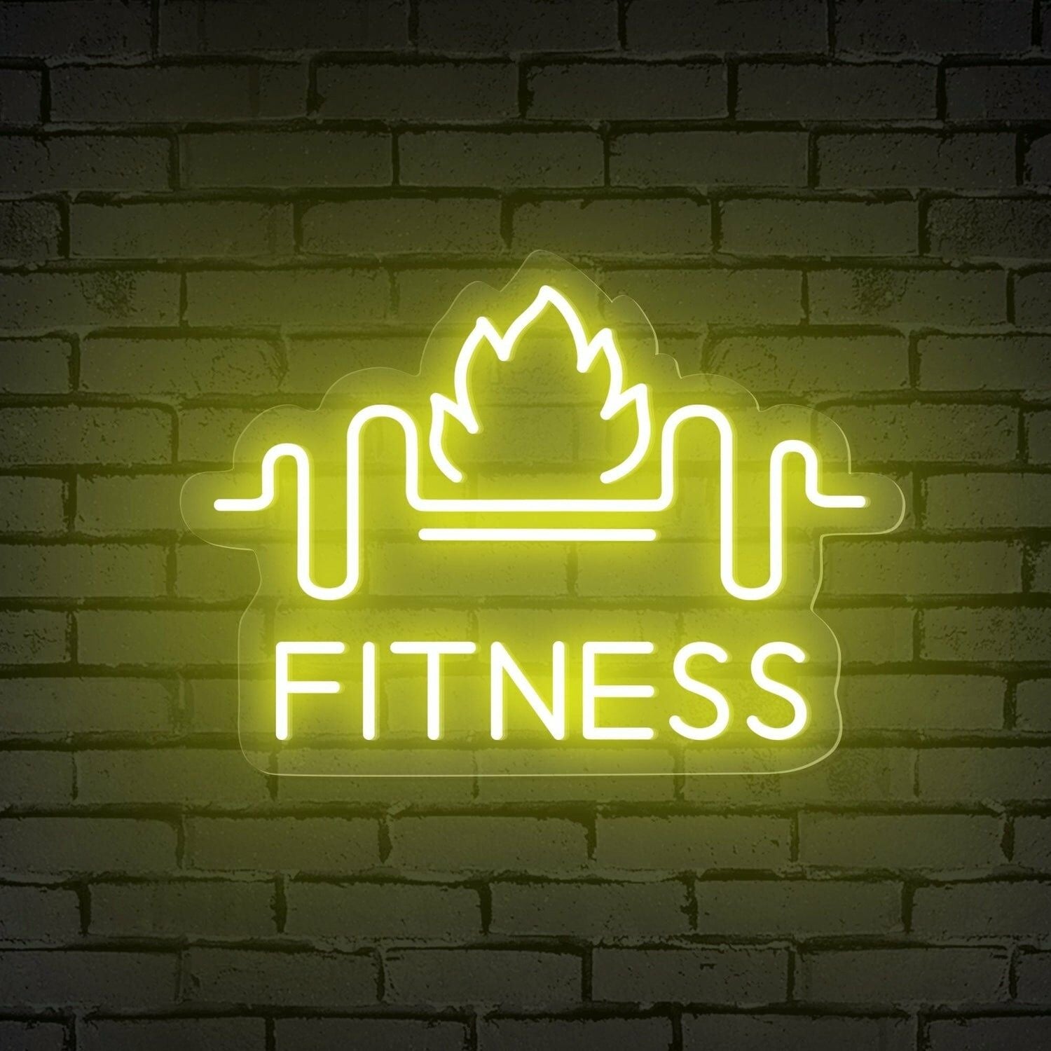 Gym Office Or Sport The Fitness Word Barbell Led Neon Sign | Shineneon