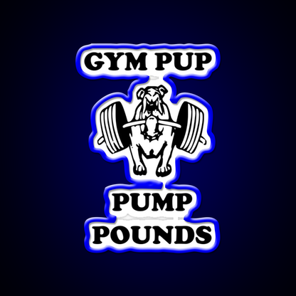 Gym Pup Pump Pounds Gym Fitness Led Neon Sign Rgb Color