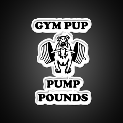 Gym Pup Pump Pounds Gym Fitness Led Neon Sign Rgb Color