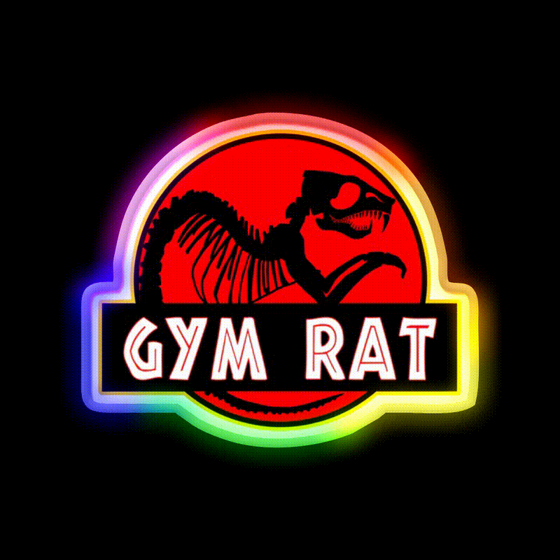 Gym Rat Bodybuilding Fitness Gym Fitness Led Neon Sign Rgb Color