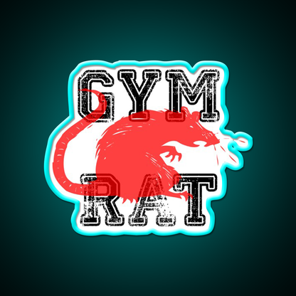 Gym Rat Bodybuilding Gym Fitness Led Neon Sign Rgb Color