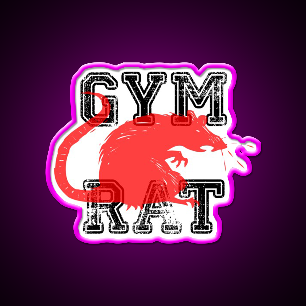 Gym Rat Bodybuilding Gym Fitness Led Neon Sign Rgb Color