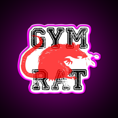 Gym Rat Bodybuilding Gym Fitness Led Neon Sign Rgb Color