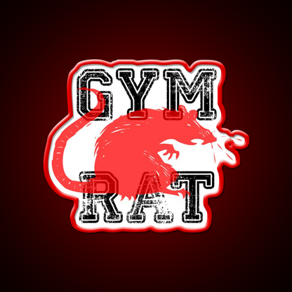 Gym Rat Bodybuilding Gym Fitness Led Neon Sign Rgb Color