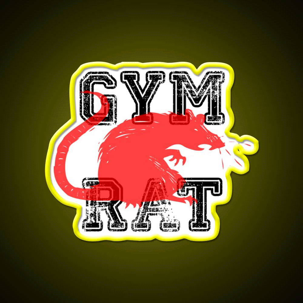 Gym Rat Bodybuilding Gym Fitness Led Neon Sign Rgb Color