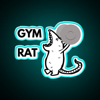 Gym Rat Design Gym Fitness Led Neon Sign Rgb Color