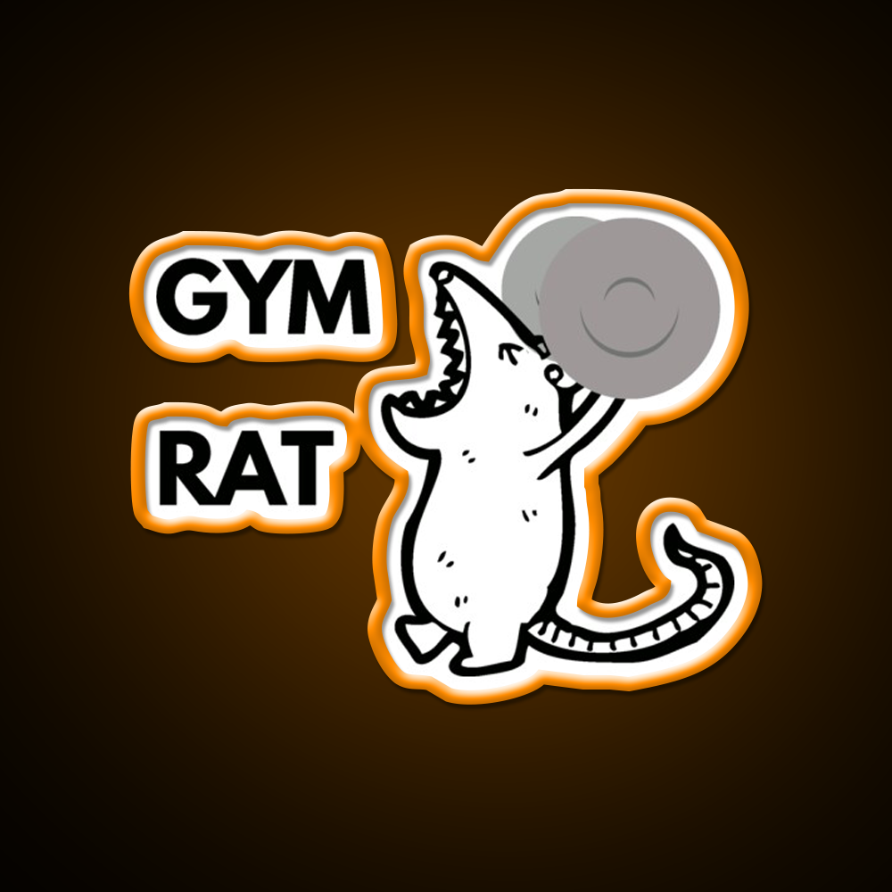 Gym Rat Design Gym Fitness Led Neon Sign Rgb Color