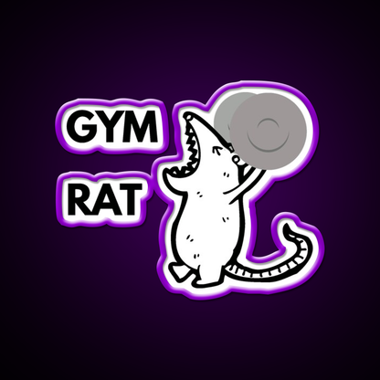 Gym Rat Design Gym Fitness Led Neon Sign Rgb Color