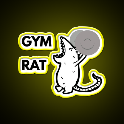 Gym Rat Design Gym Fitness Led Neon Sign Rgb Color