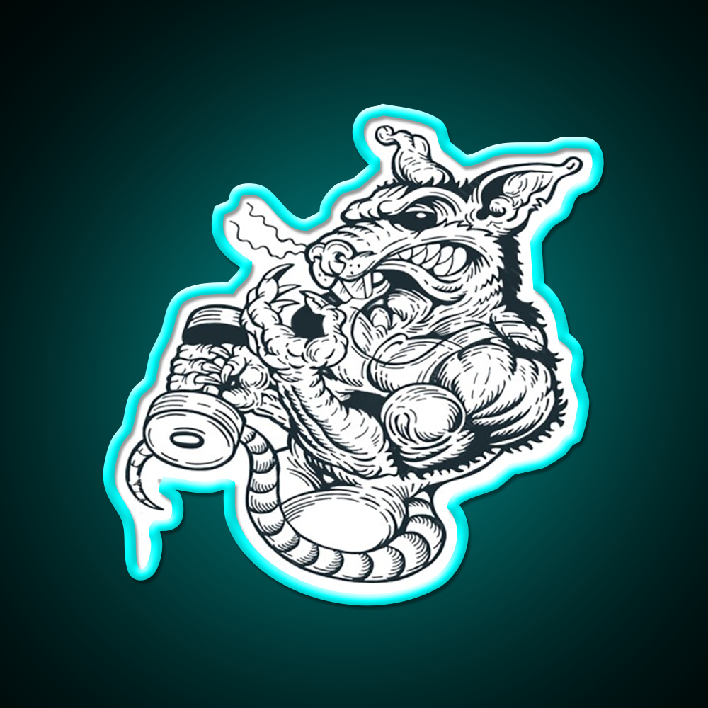 Gym Rat Gym Fitness Led Neon Sign Rgb Color